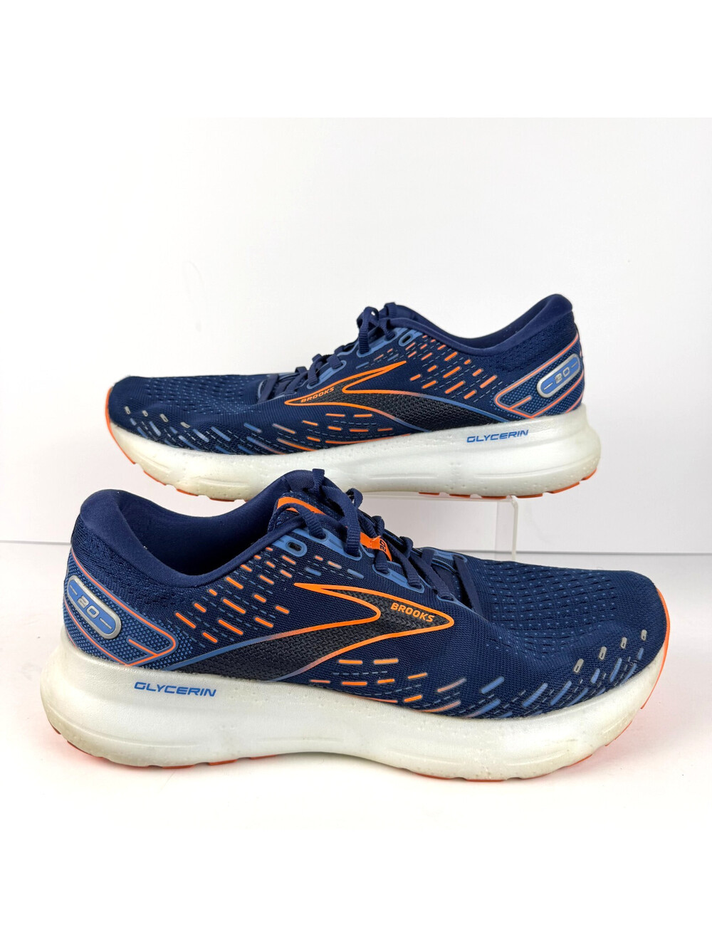 Brooks Glycerin 20 Running Shoes Comfort Blue Orange 1103821D444 Mens Size 12 D